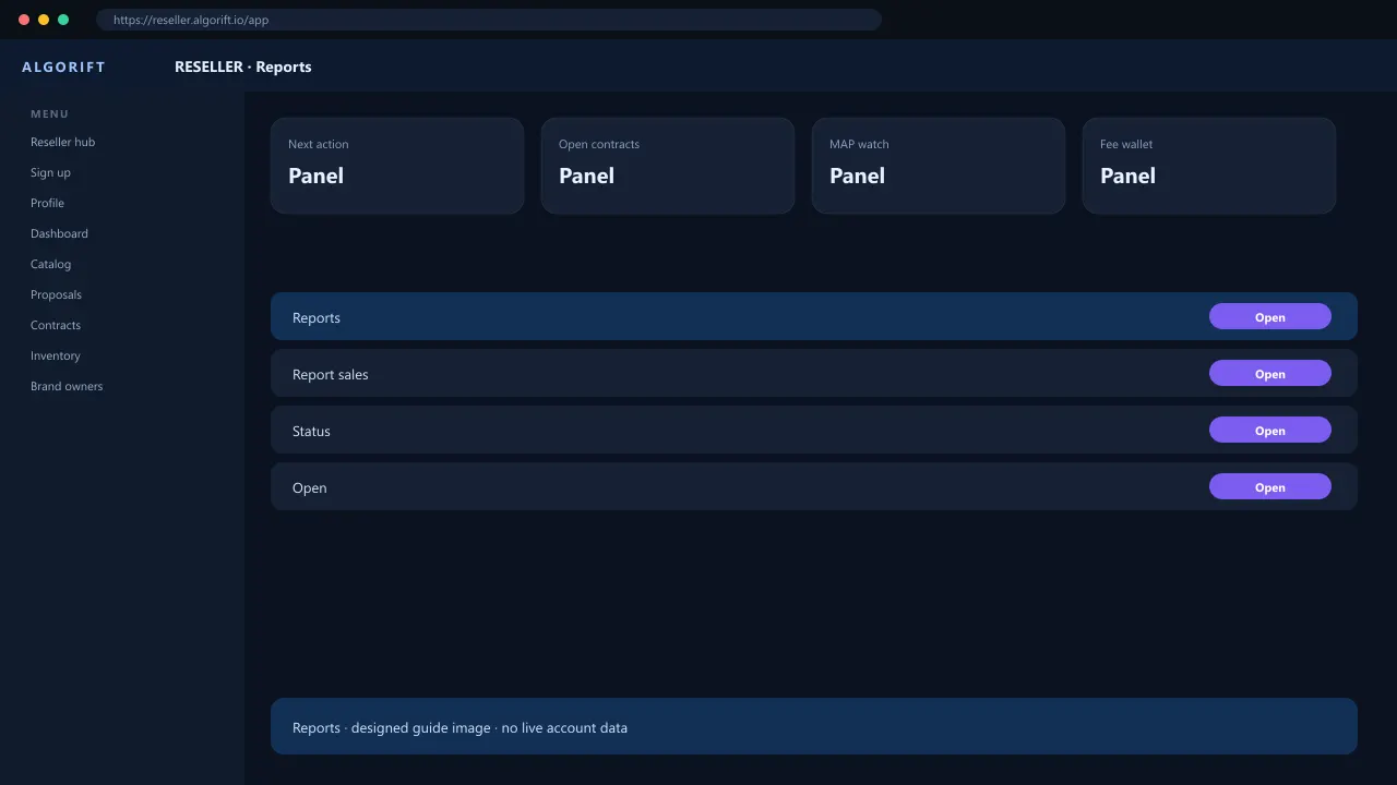 Reports in the AlgoRift reseller panel